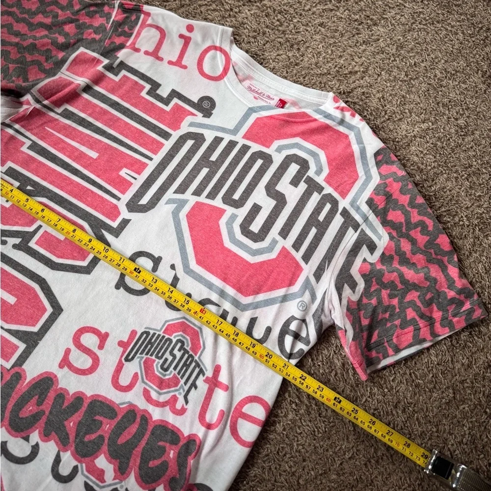 Ohio State Buckeyes Mitchell & Ness Vintage Look T Shirt Men Size Medium EUC - Picture 3 of 6